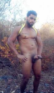 Sexy dick pics of a horny naked Sri Lankan hunk’s outdoor photoshoot: 2.