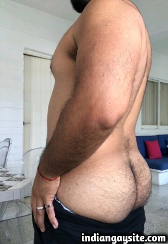 Indian Gay Porn: Sexy desi chub showing off his hairy bear body naked