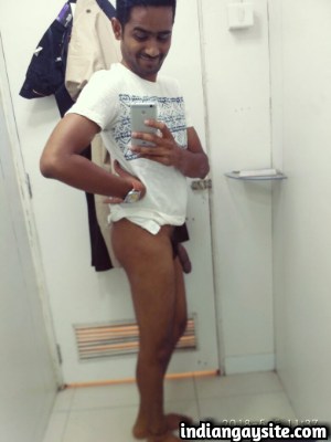Naked Indian Hunk Stripping in Changing Room