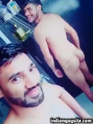 Naked Indian Men Bathing Together in Gay Porn Video