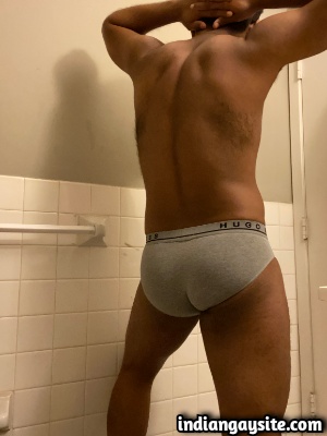 Hunk in briefs teasing sexy hot and fit body