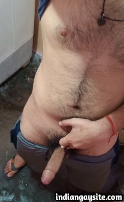Sexy Indian Hunk Teasing us with Big Uncut Cock