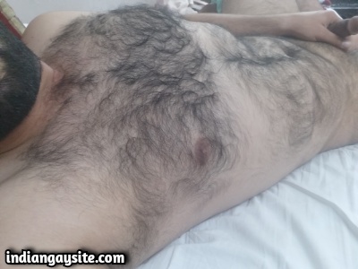 Indian Hairy Hunk Exposing Hot Furry Body