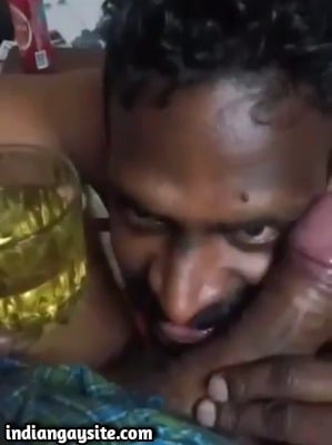 Desi Gay Blowjob Video of Mallu Servant's Oral Service