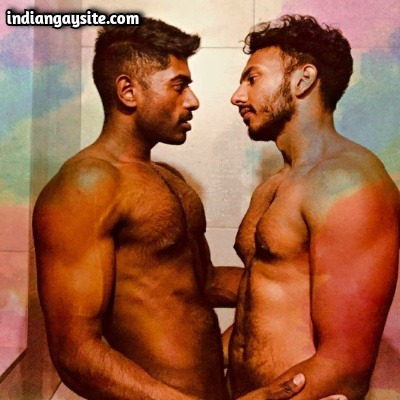 Indian Muscular Hunks Kissing Naked & Showing Body