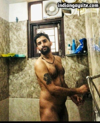 Naked Punjabi Hunk Taking a Shower & Pics