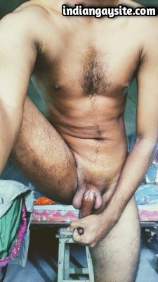 Hairy Indian Man Shows Sexy Body & Cock