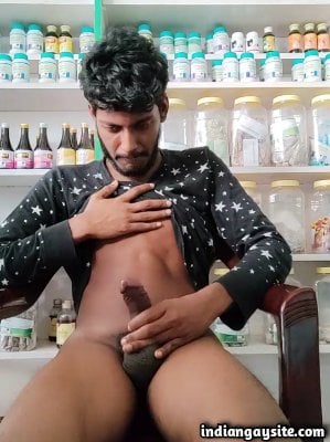 Outdoor masturbation video of a boy in shop