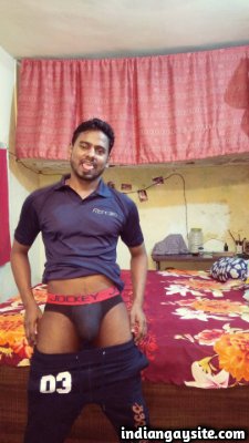 Hot and sexy Indian hunk teasing big bulge pics