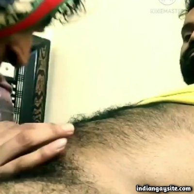 Hairy desi hunk gets sucked hard by gay guy