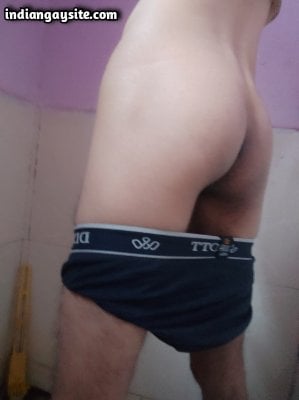 Desi gay boy teases hot ass in sexy undies