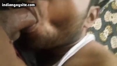 First gay blowjob of a horny straight guy with friend