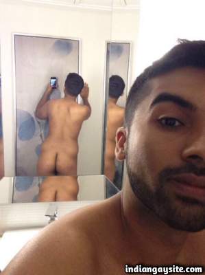 Horny gay dude teasing his sexy body and ass in pics
