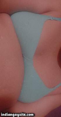 Man boobs pics of horny chub in bra and panties