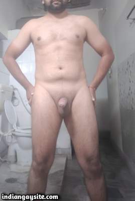 Big dick hunk teasing his hot boner in stripping pics