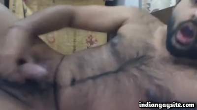 Delhi horny guy playing with his big cock on cam show