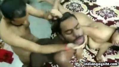 Indian bisexual fun porn video of an MMF threesome