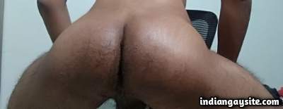 Round hairy ass of a horny gay bottom boy in pics