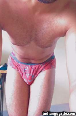 Horny nude boy teasing sexy body in tight undies pics