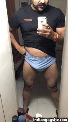 Hunky desi man shows off his cock and body in porn pics