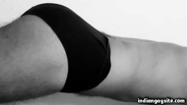 Gay porn pics of a horny man in black and white nudes